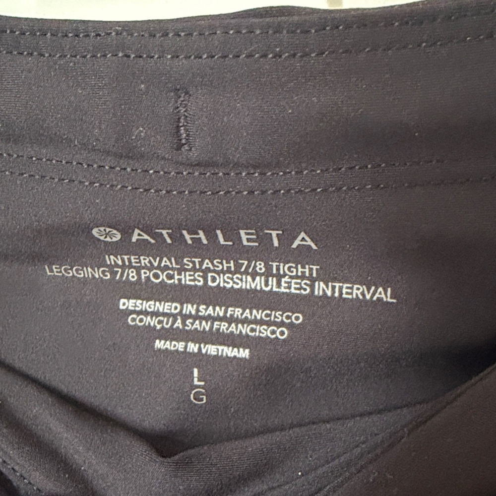 Athleta Interval Stash 3/4 Tights - Picture 2 of 4